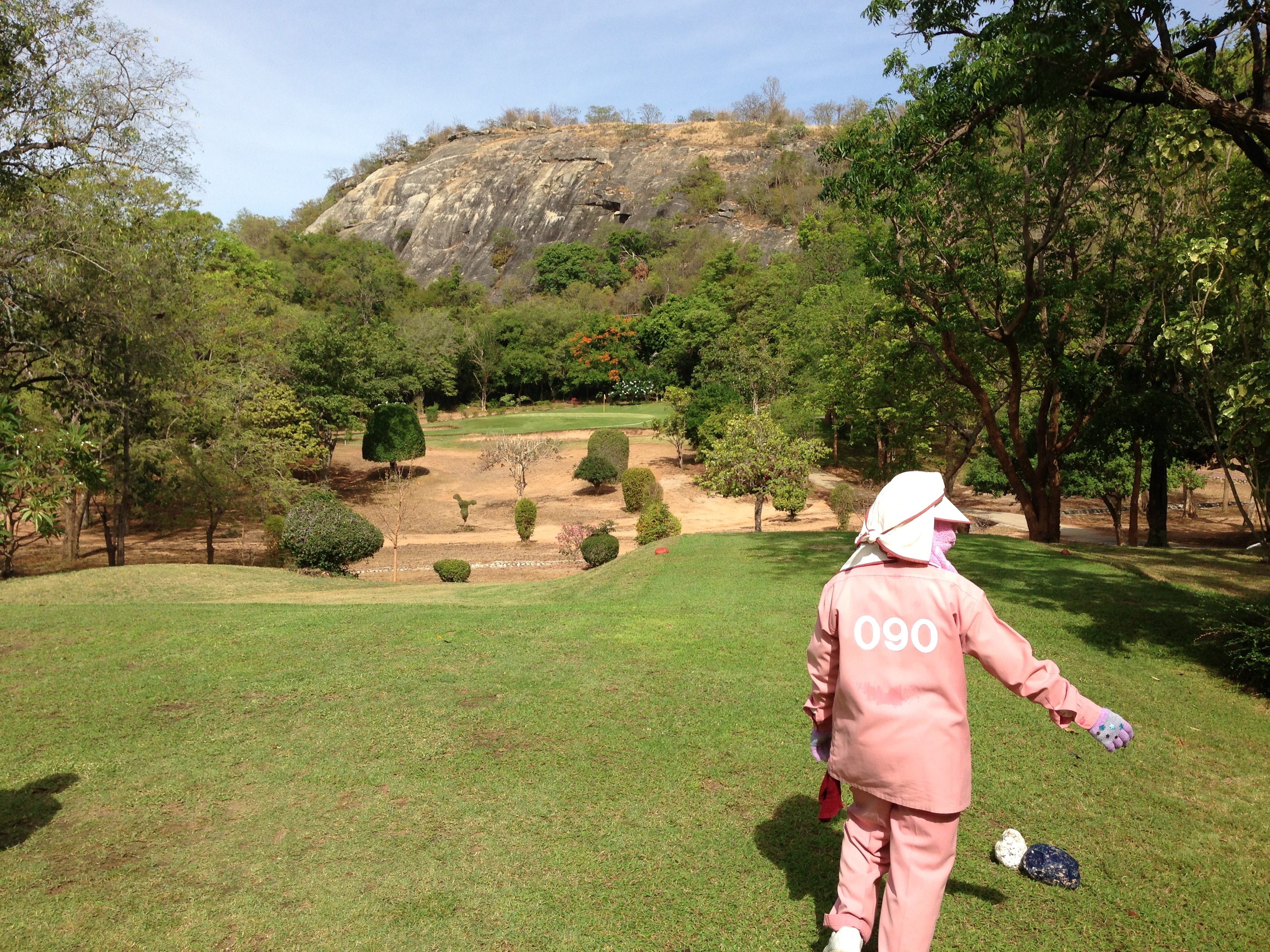 Golf green and tee in Thailand